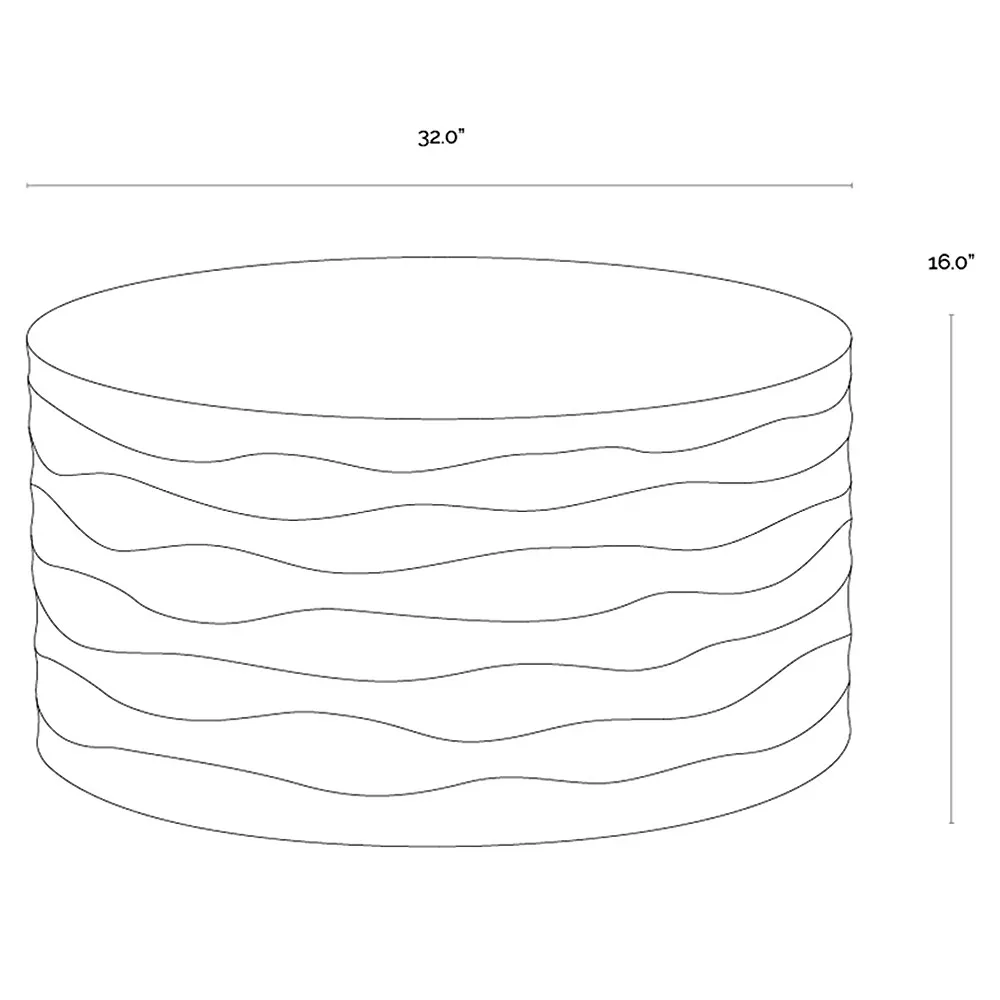Atkins Large Outdoor Coffee Table - Summer Sand, Concrete