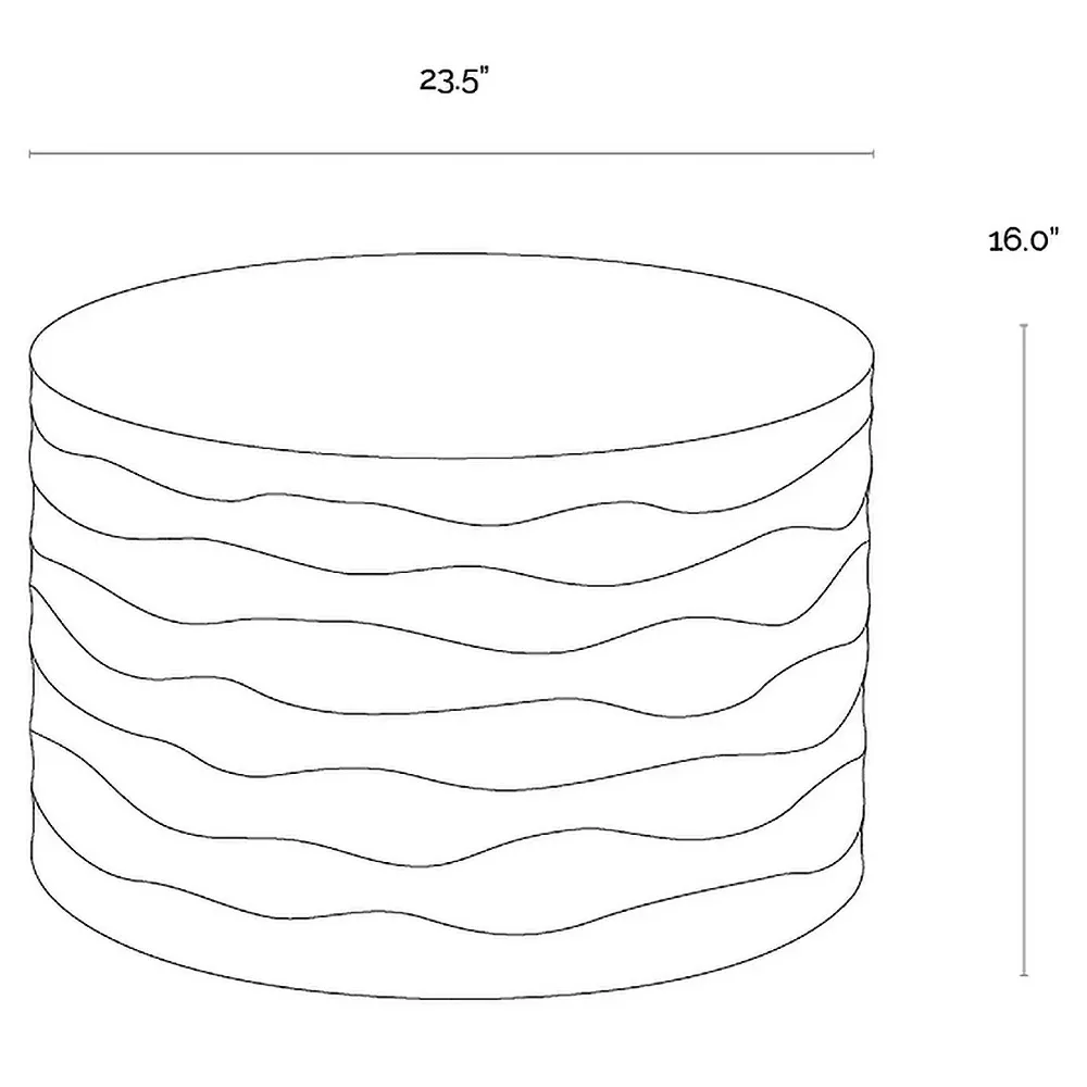 Atkins Small Outdoor Coffee Table - Summer Sand, Concrete