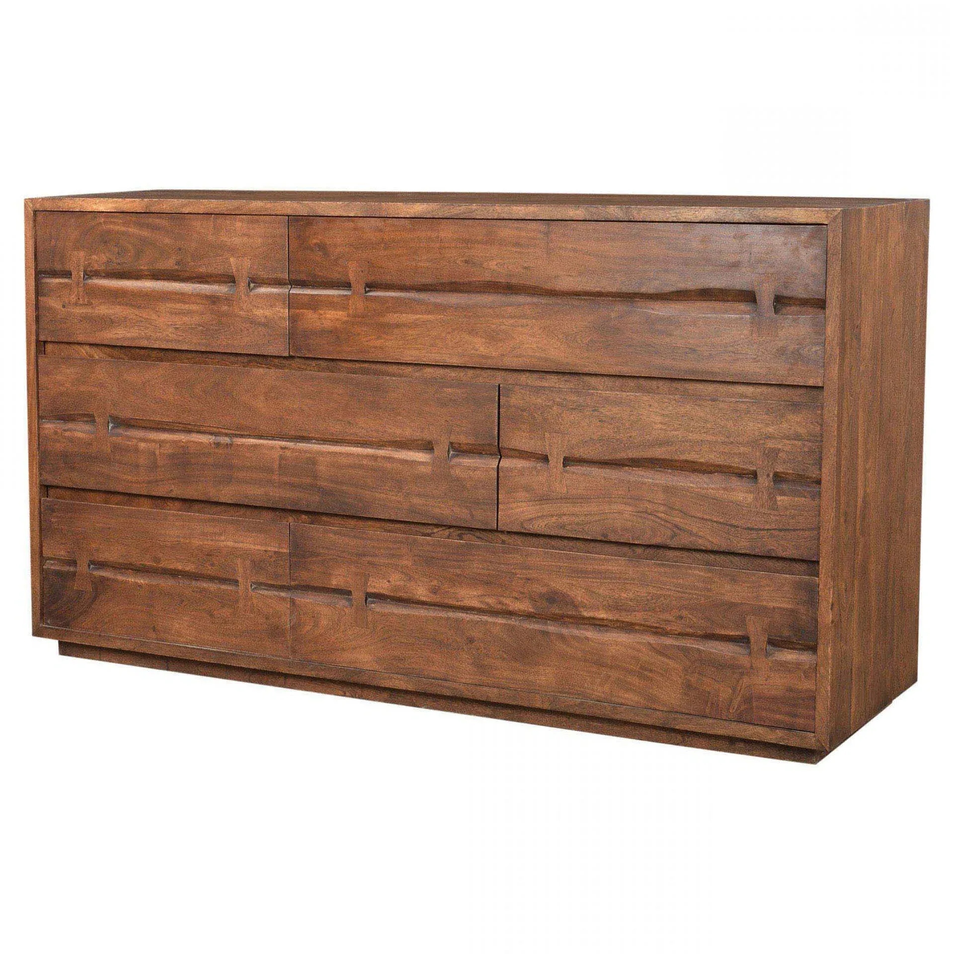 Atlas 6 Drawer Dresser - Brown, Acacia Wood