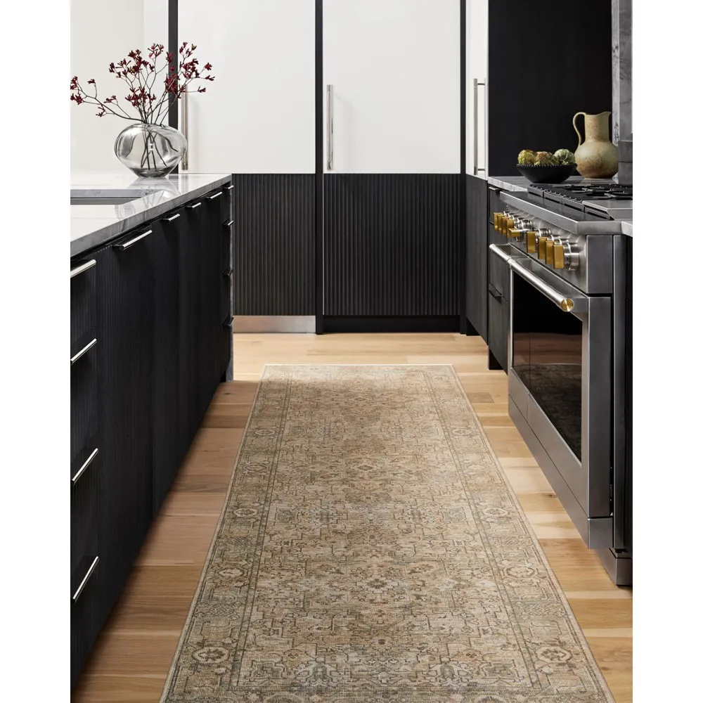 Atlee Oushak Patterned Rug - Beige, Wool