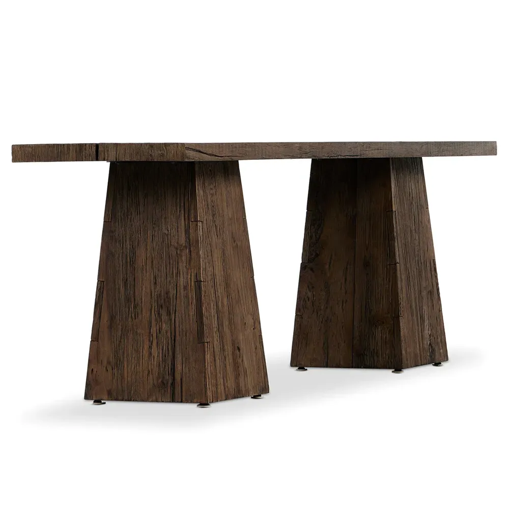 Atreus Rectangular Console Table - Smoked Brown, Wood