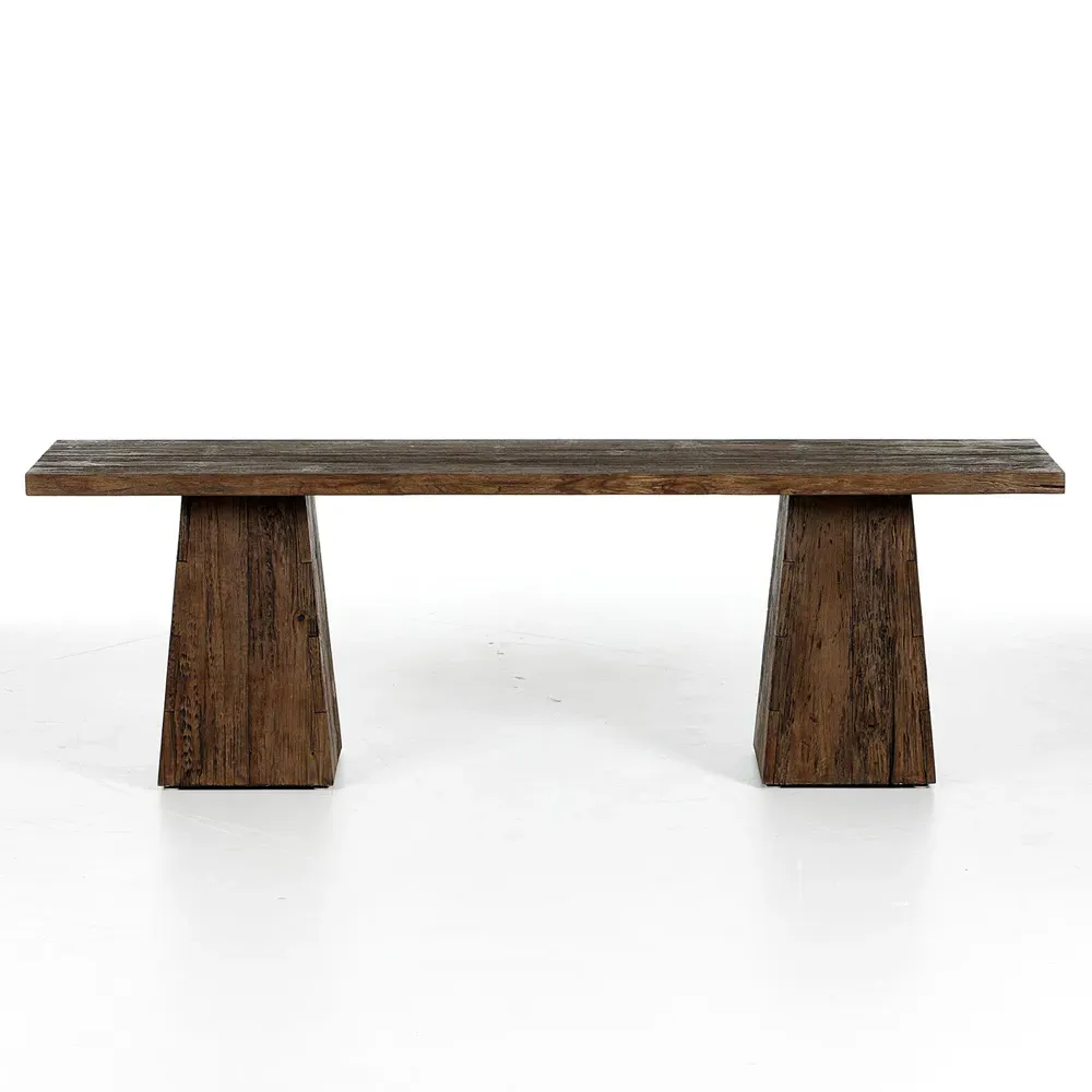 Atreus Rectangular Console Table - Smoked Brown, Wood