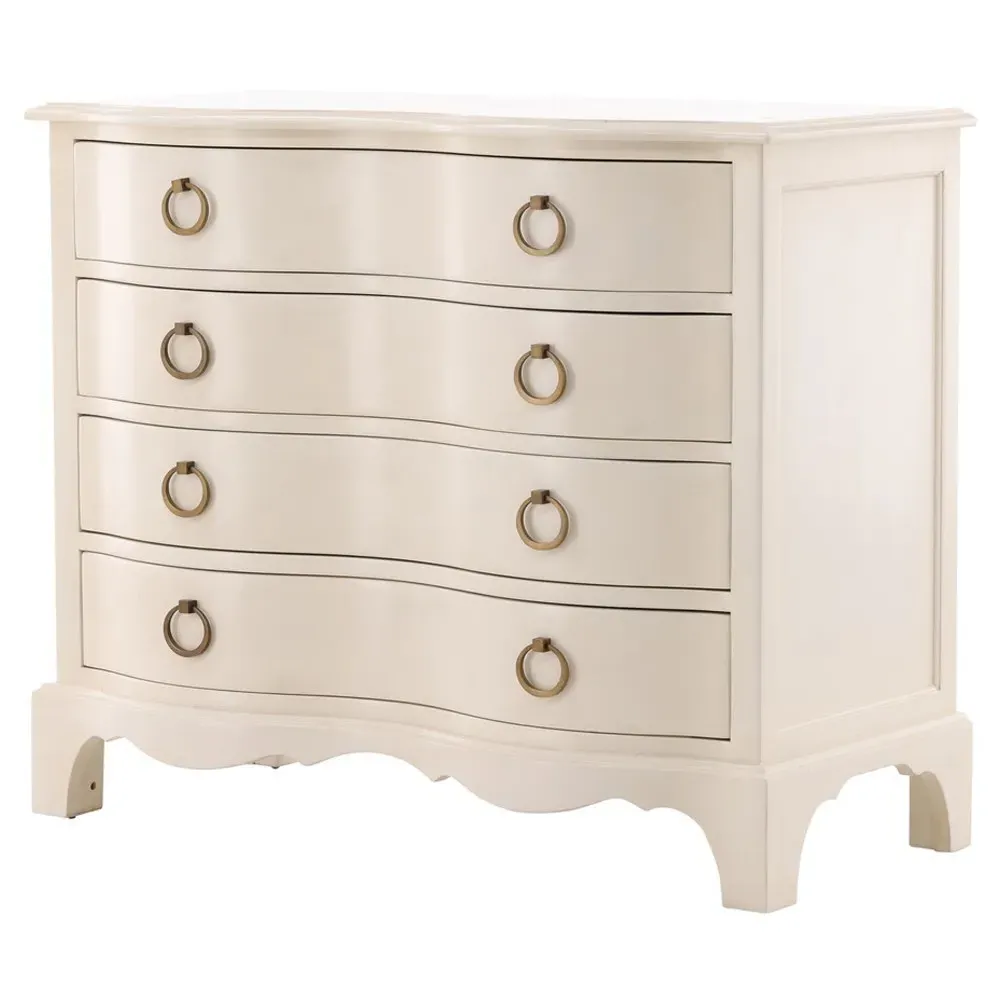Auberge Bachelor Chest - Cream, Mahogany