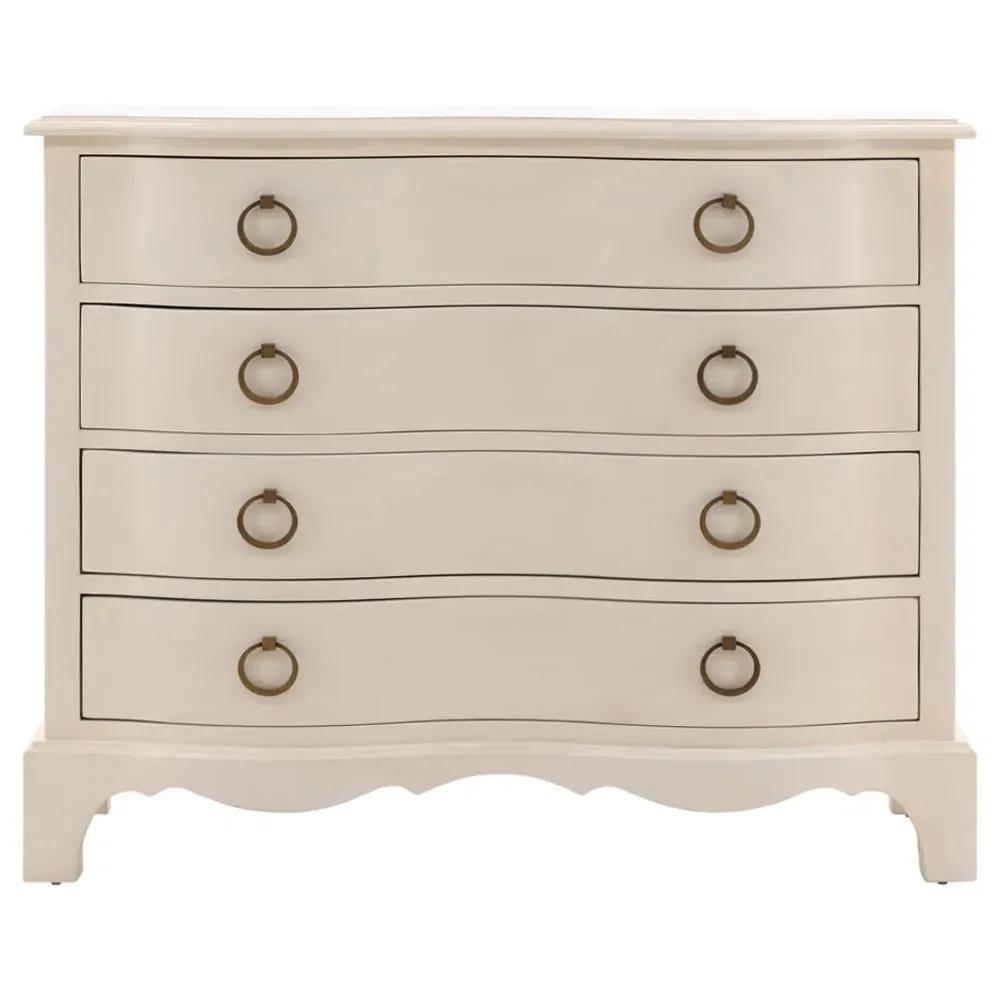 Auberge Bachelor Chest - Cream, Mahogany