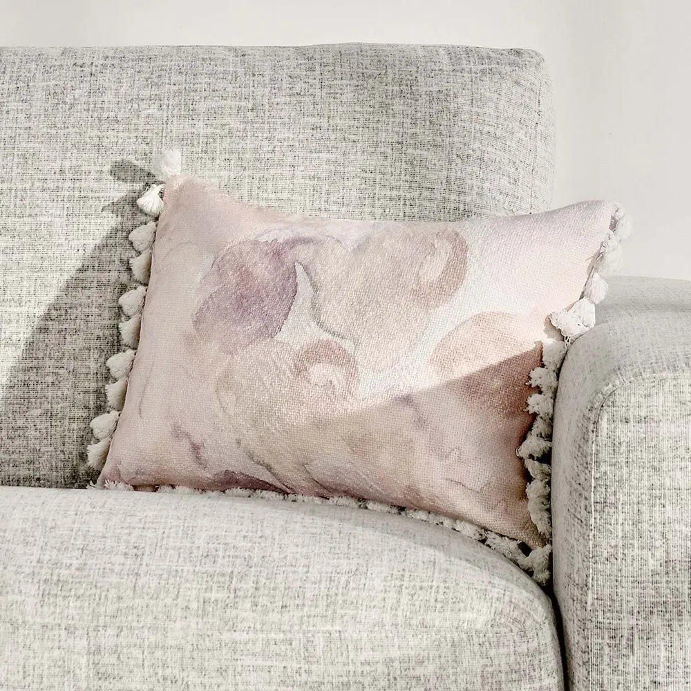 Aubrey Lumbar Decorative Throw Pillow - Pink, Cotton