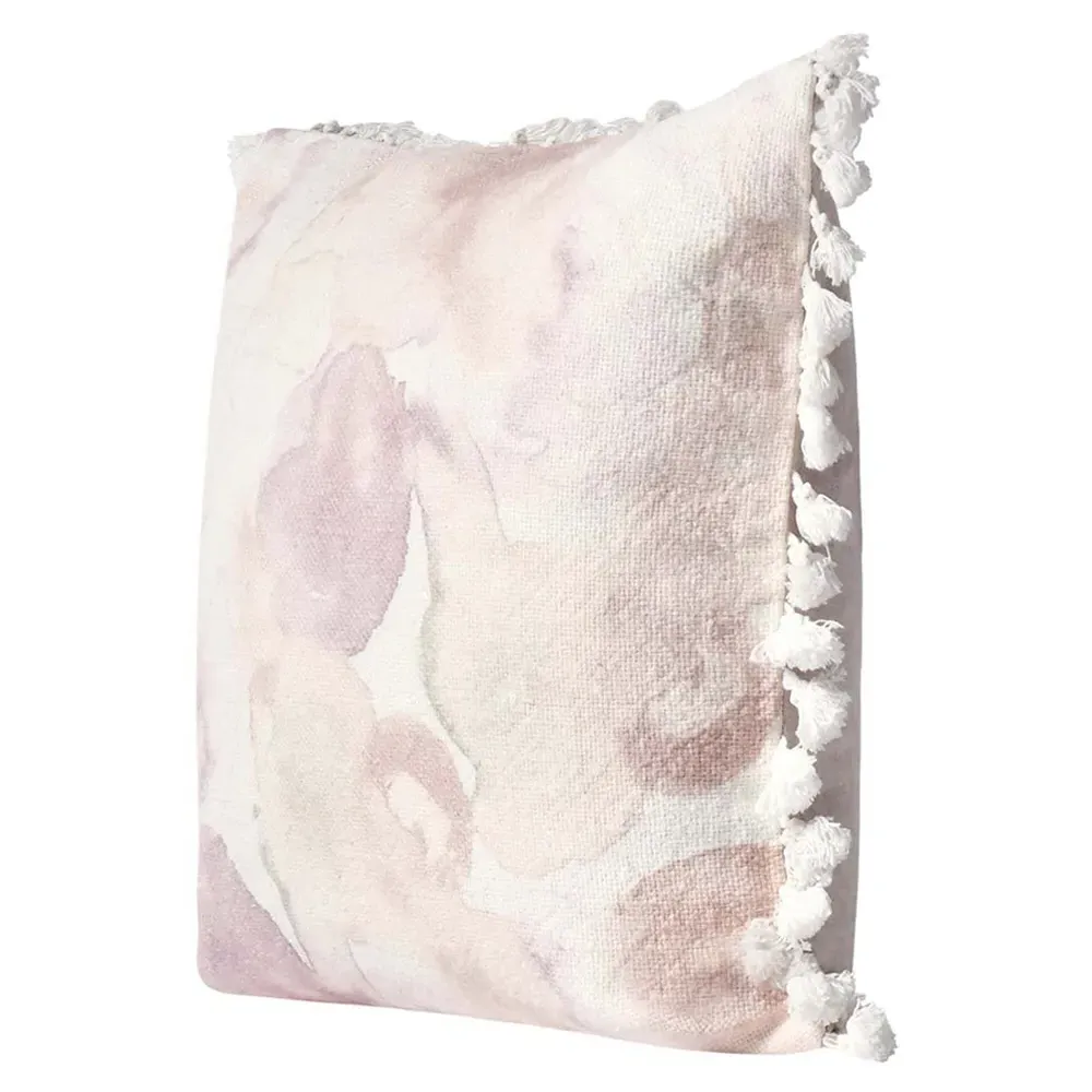 Aubrey Square Decorative Throw Pillow - Pink, Cotton