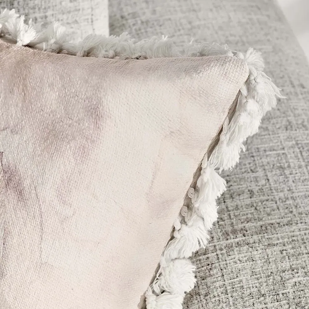 Aubrey Square Decorative Throw Pillow - Pink, Cotton