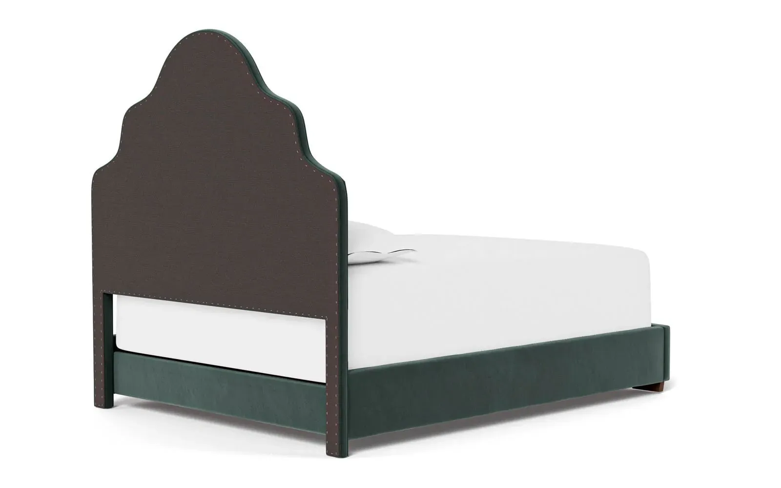 Aubriella King Size Bed Frame - Lagoon, Velvet