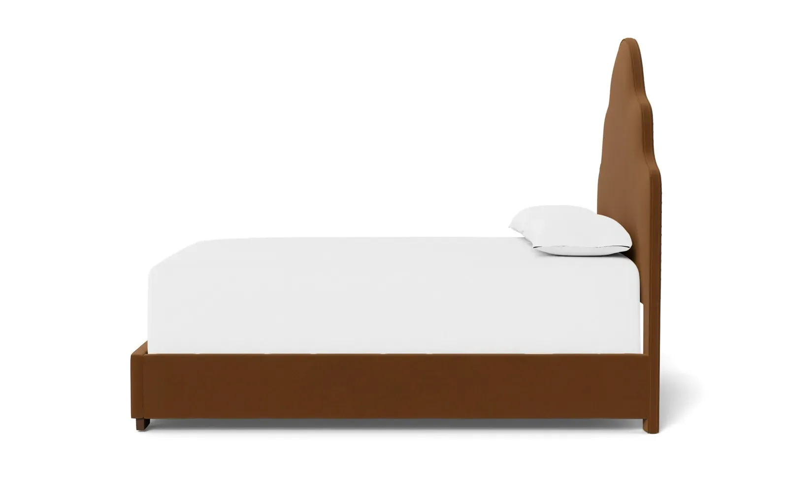 Aubriella King Size Bed Frame - Spice, Velvet