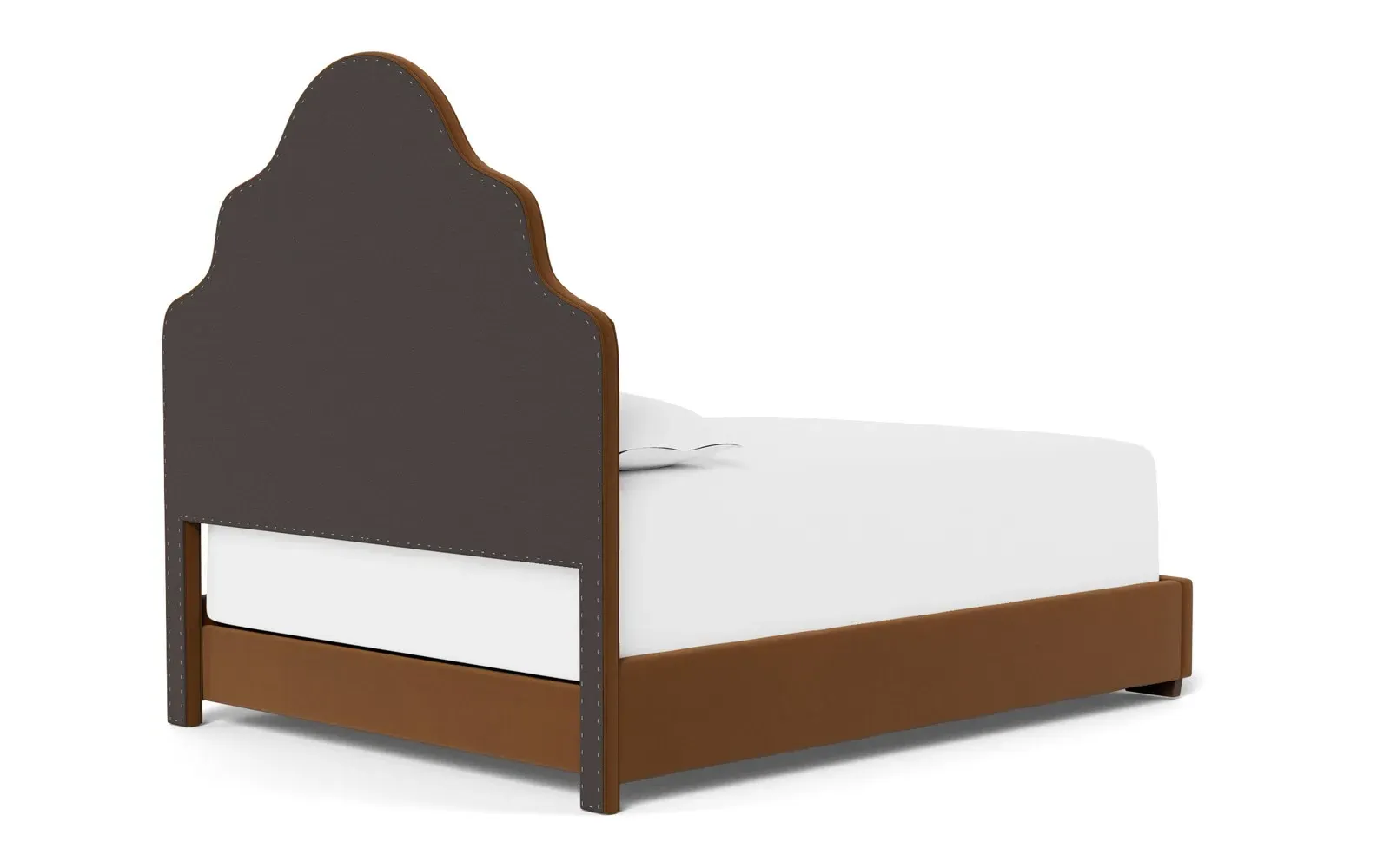 Aubriella King Size Bed Frame - Spice, Velvet