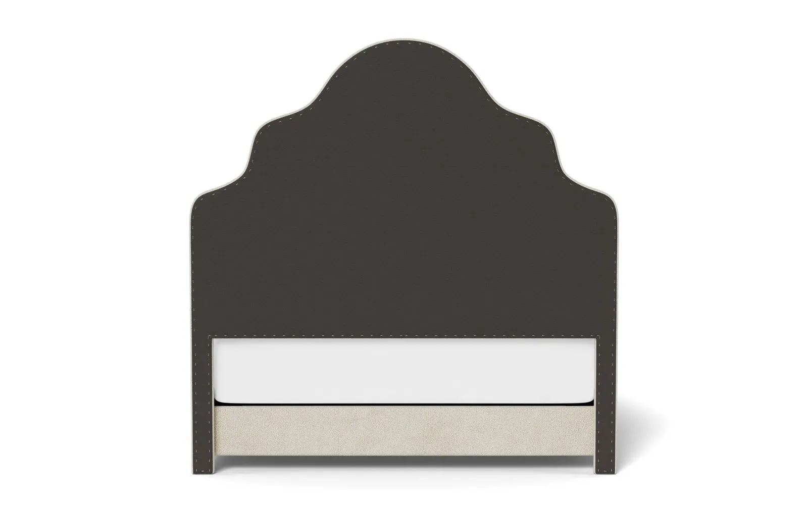 Aubriella King Size Bed Frame - Sugar Cookie, Boucle