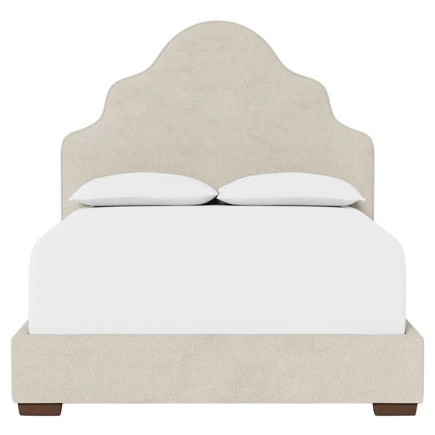 Aubriella King Size Bed Frame - Sugar Cookie, Boucle image