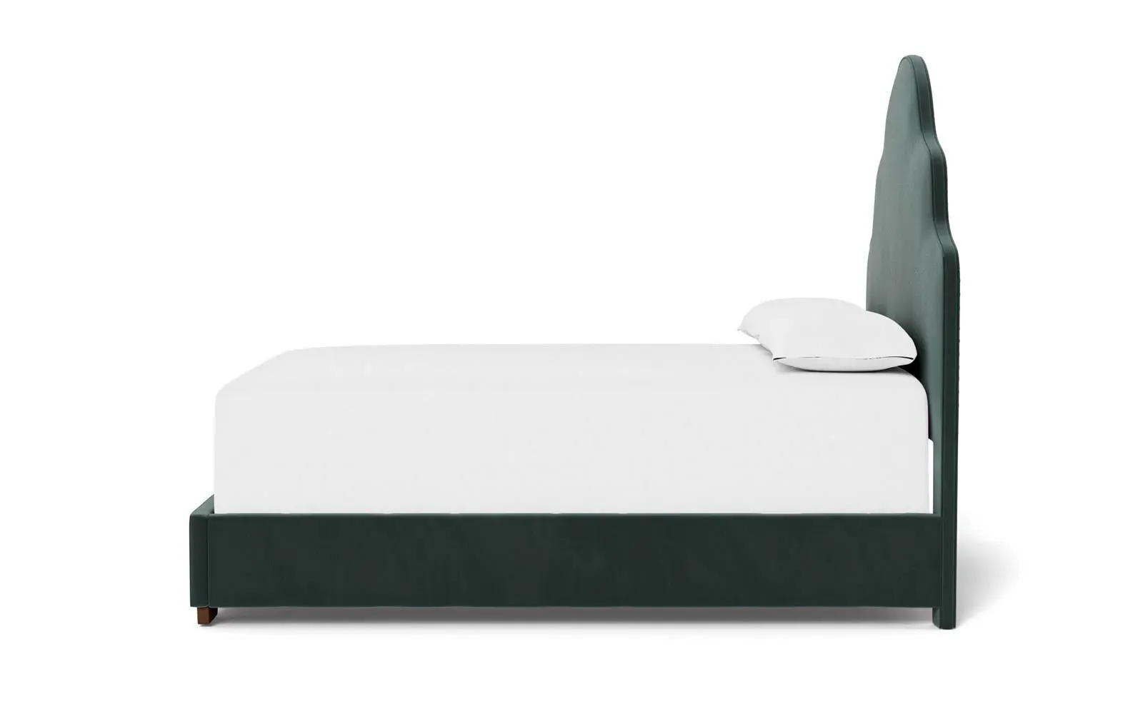 Aubriella Queen Size Bed Frame - Lagoon, Velvet