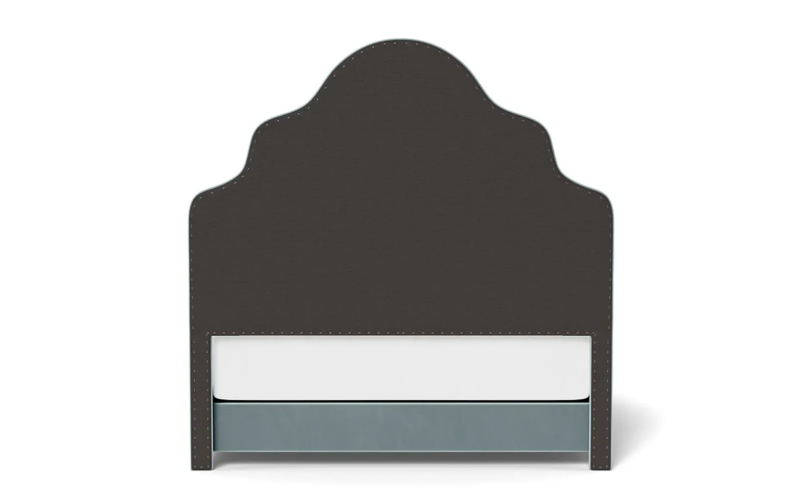 Aubriella Queen Size Bed Frame - Saltwater Blue, Velvet