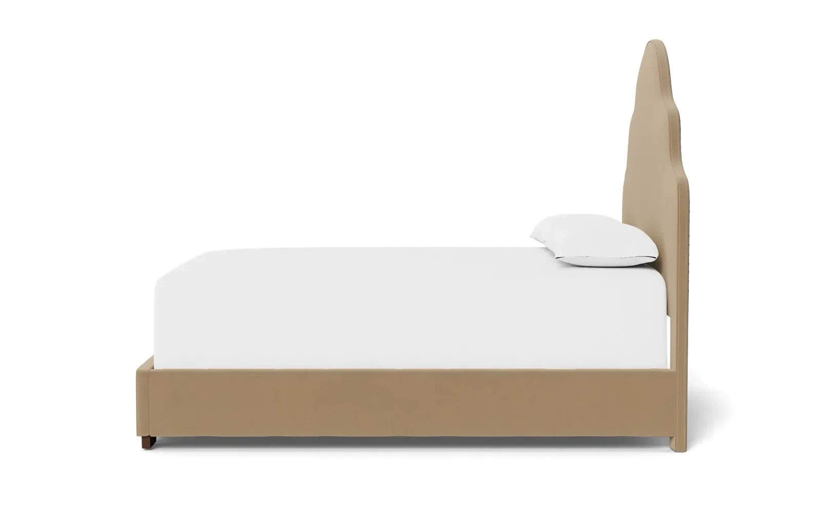 Aubriella Queen Size Bed Frame - Sand Dune, Velvet