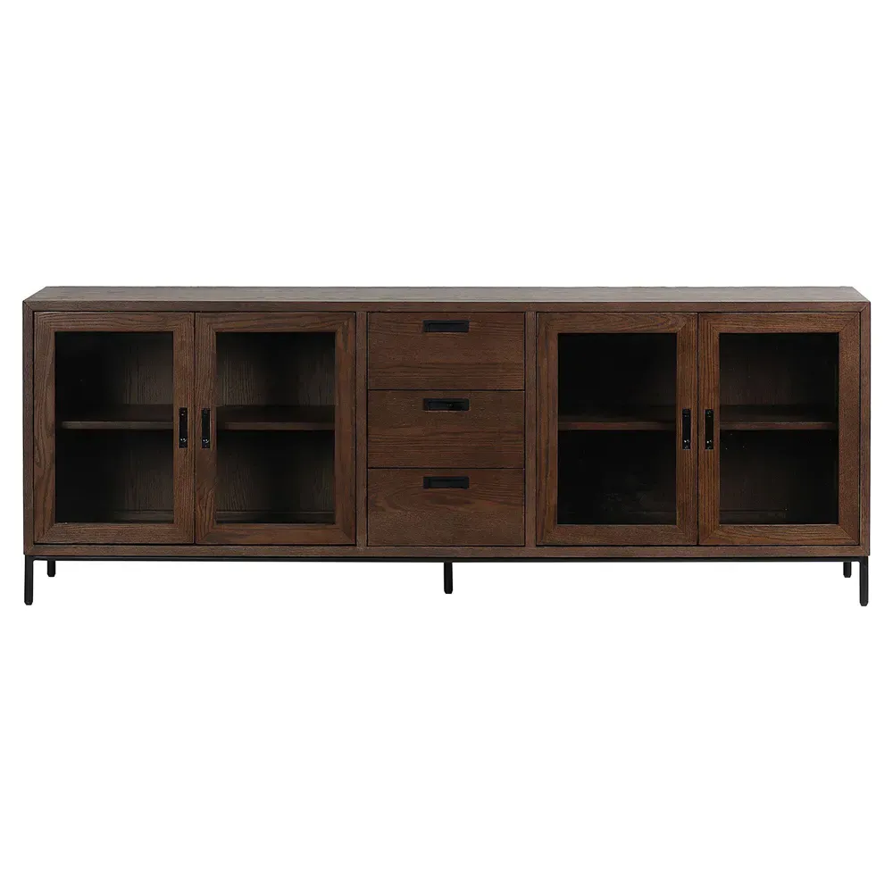 Audra Media Console with Storage - Brown, Oak