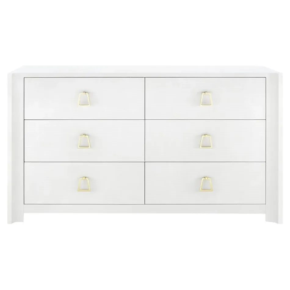 Audrey Double Dresser - White, Lacquer