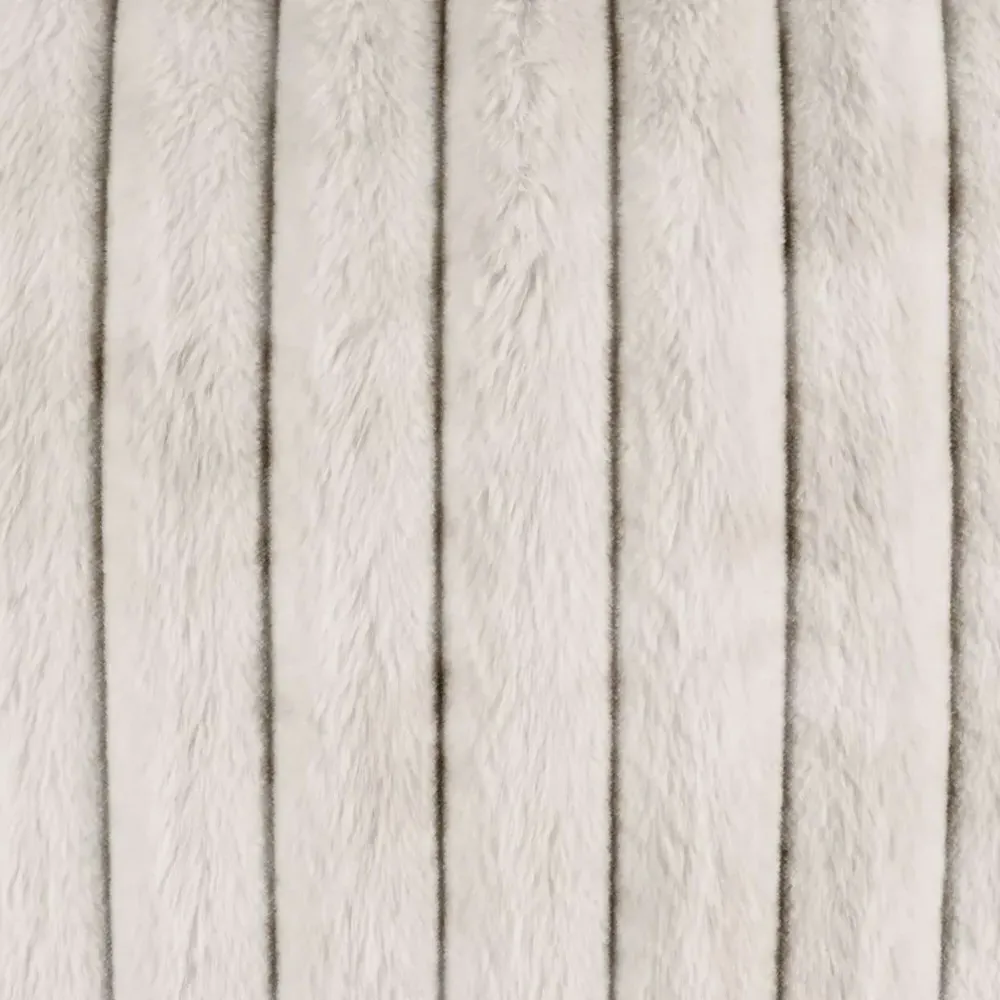 Audrey Faux Fur Throw Pillow - Ivory, Polyester