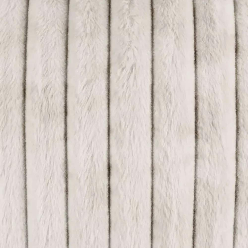 Audrey Faux Fur Throw Pillow - Ivory, Polyester