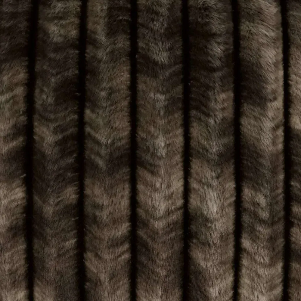 Audrey Faux Fur Throw Pillow - Mocha, Polyester