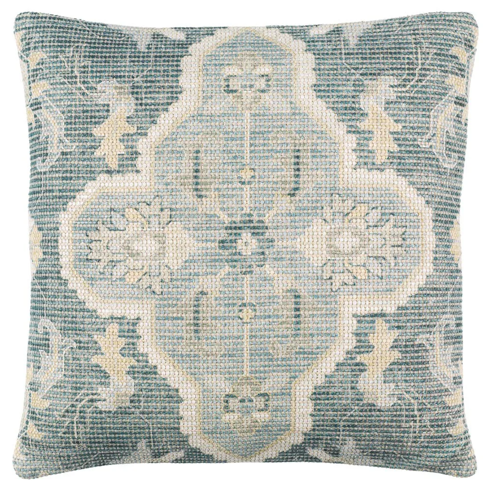 Audrey Floral Down Throw Pillow - Teal