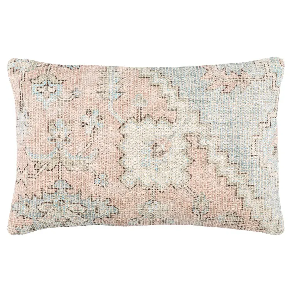 Audrey Floral Lumbar Pillow - Dusty Pink image