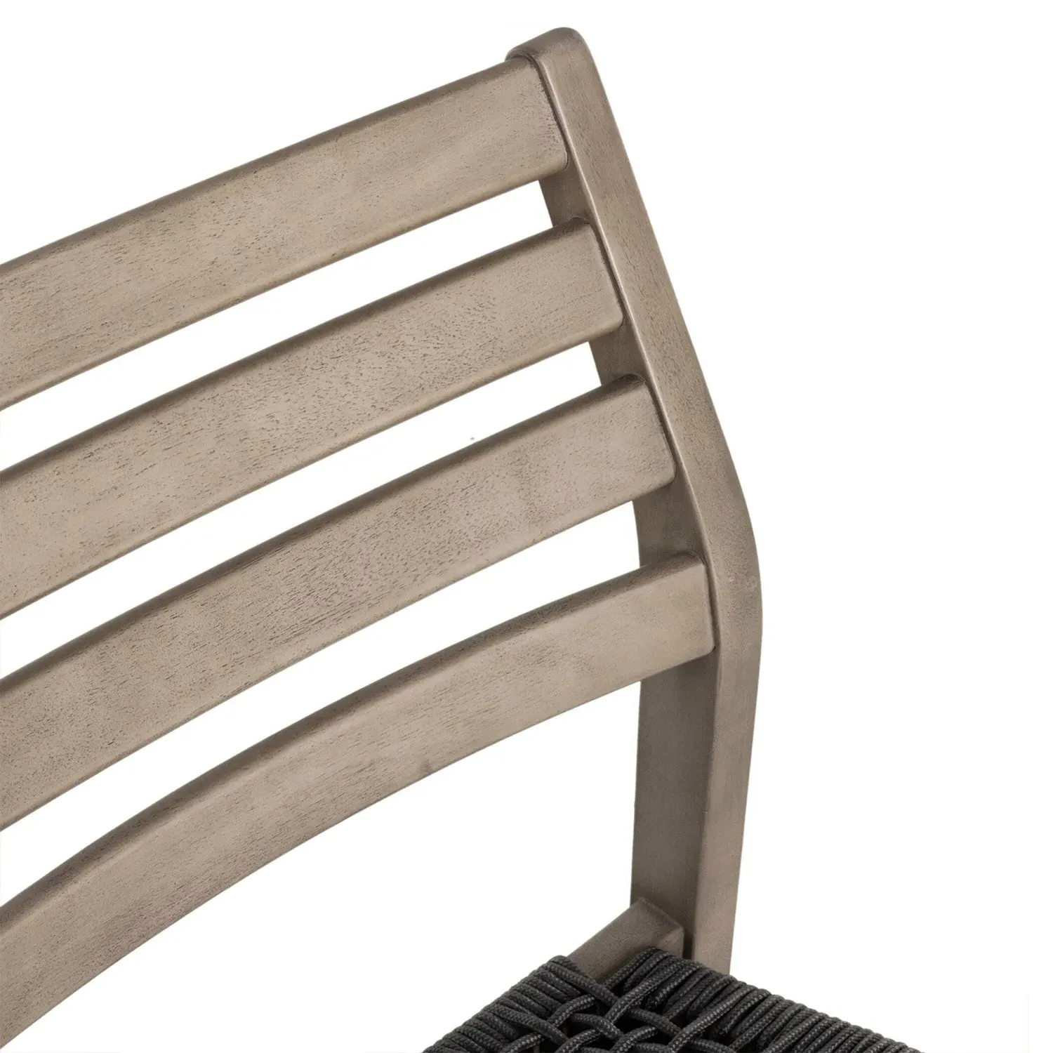 Audrey Woven Rope Outdoor Dining Chair - Grey