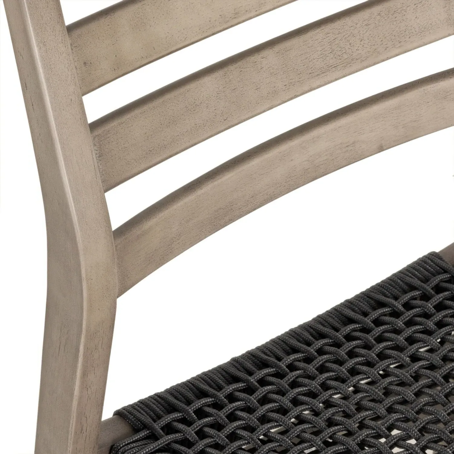 Audrey Woven Rope Outdoor Dining Chair - Grey