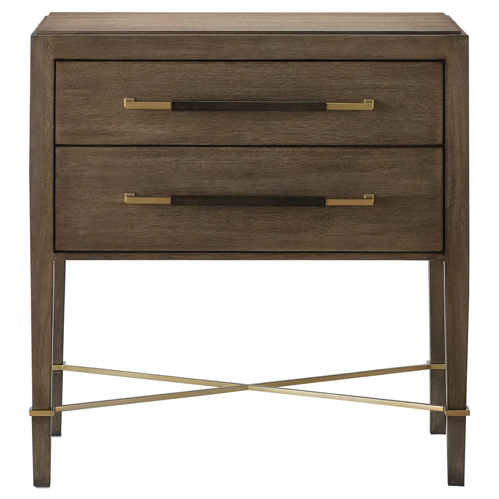 Audrina 2 Drawer Nightstand - Brown, Mahogany image