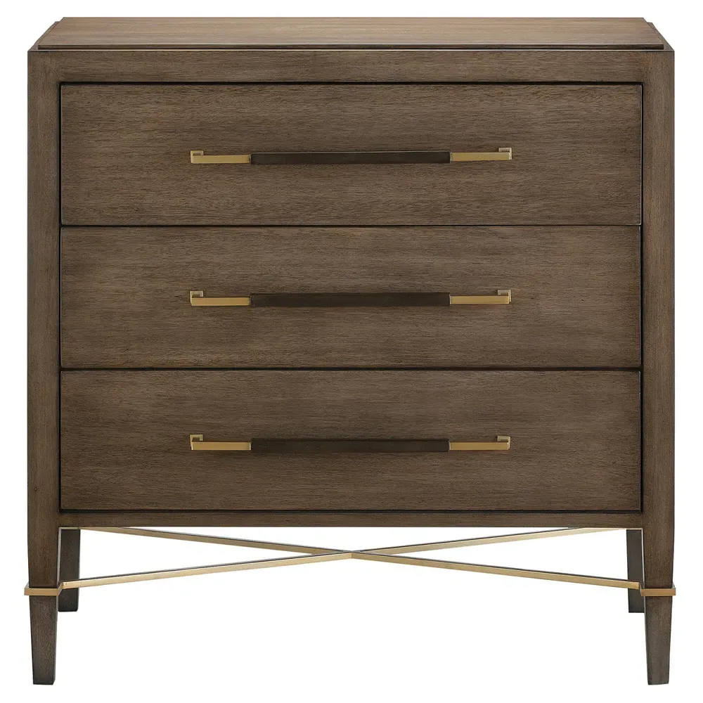 Audrina 3 Drawer Bachelor Chest - Brown, Mahogany
