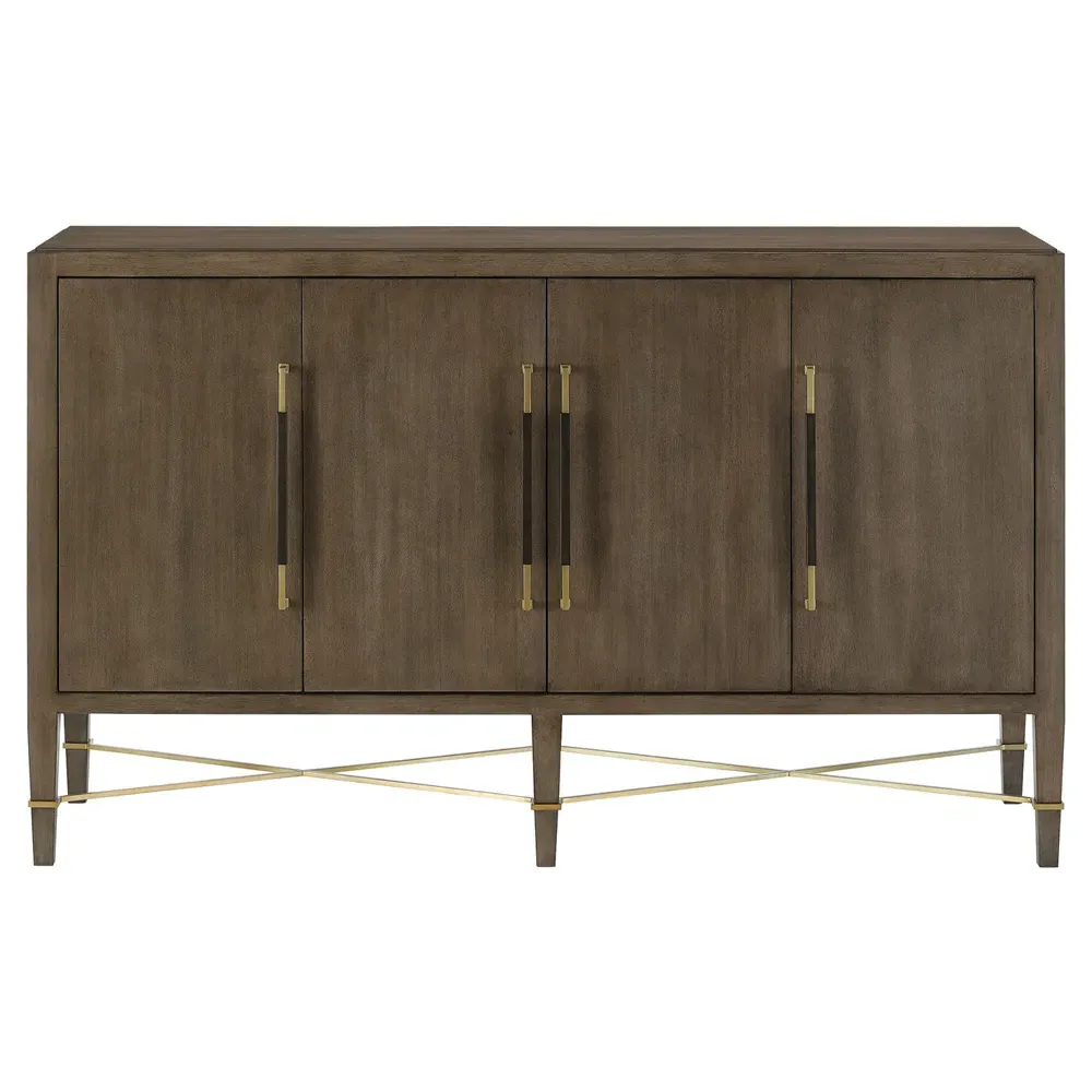 Audrina 4 Door Sideboard - Brown, Mahogany