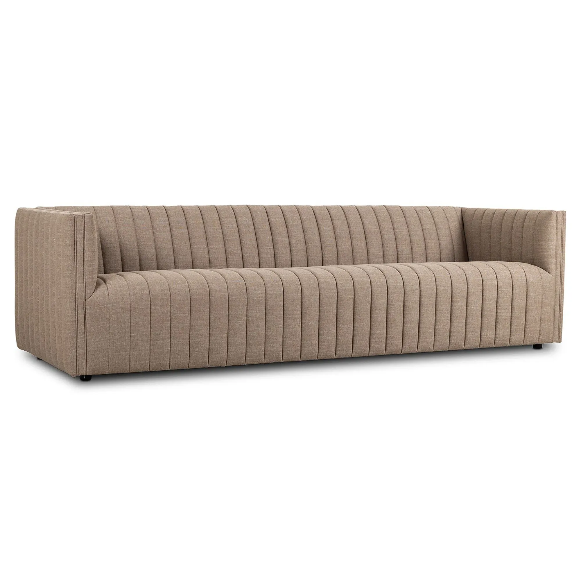 Augustine Tufted Sofa - Taupe, Crypton Performance Fabric