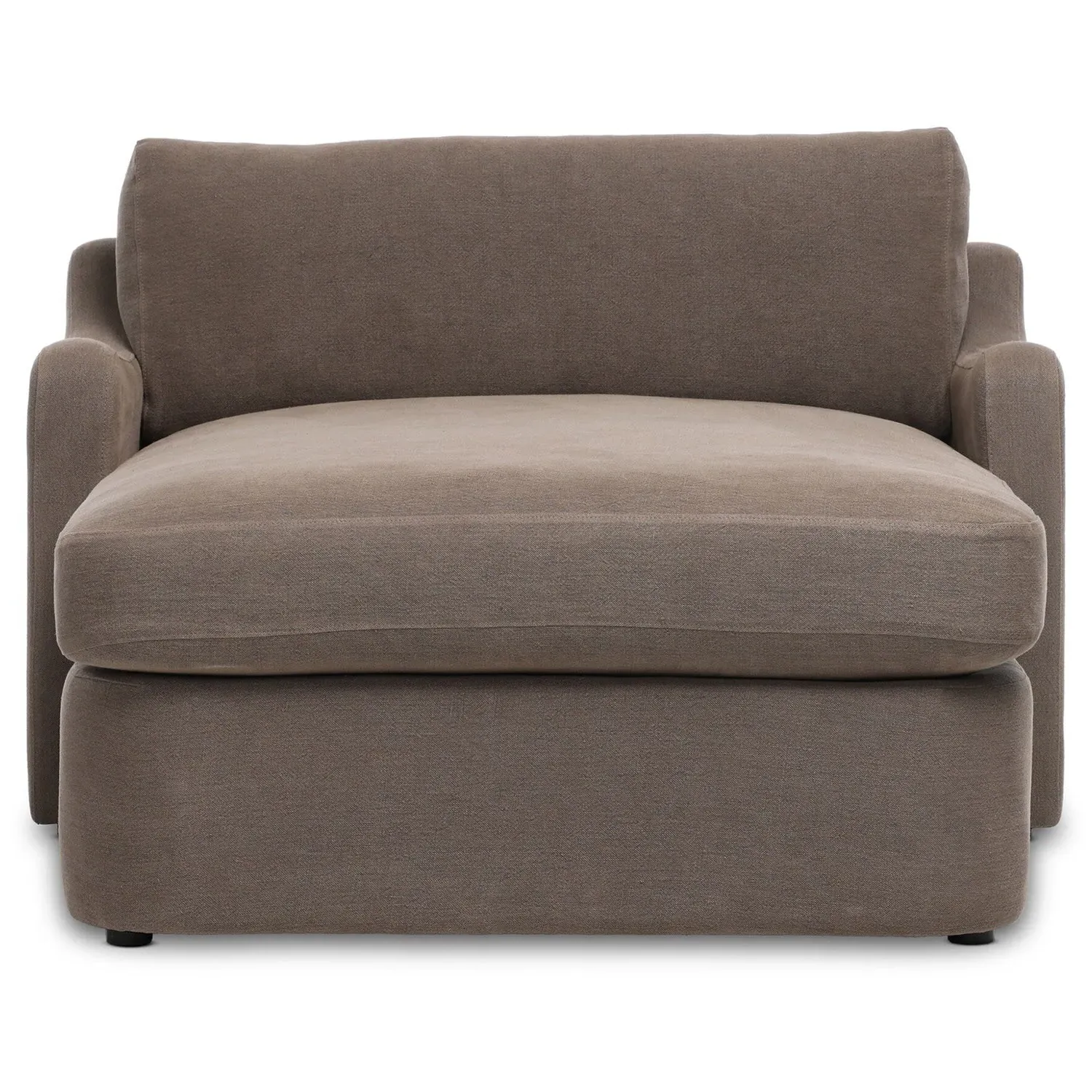 Aurelia Broadway Coffee Chaise Lounge - Coffee, Linen