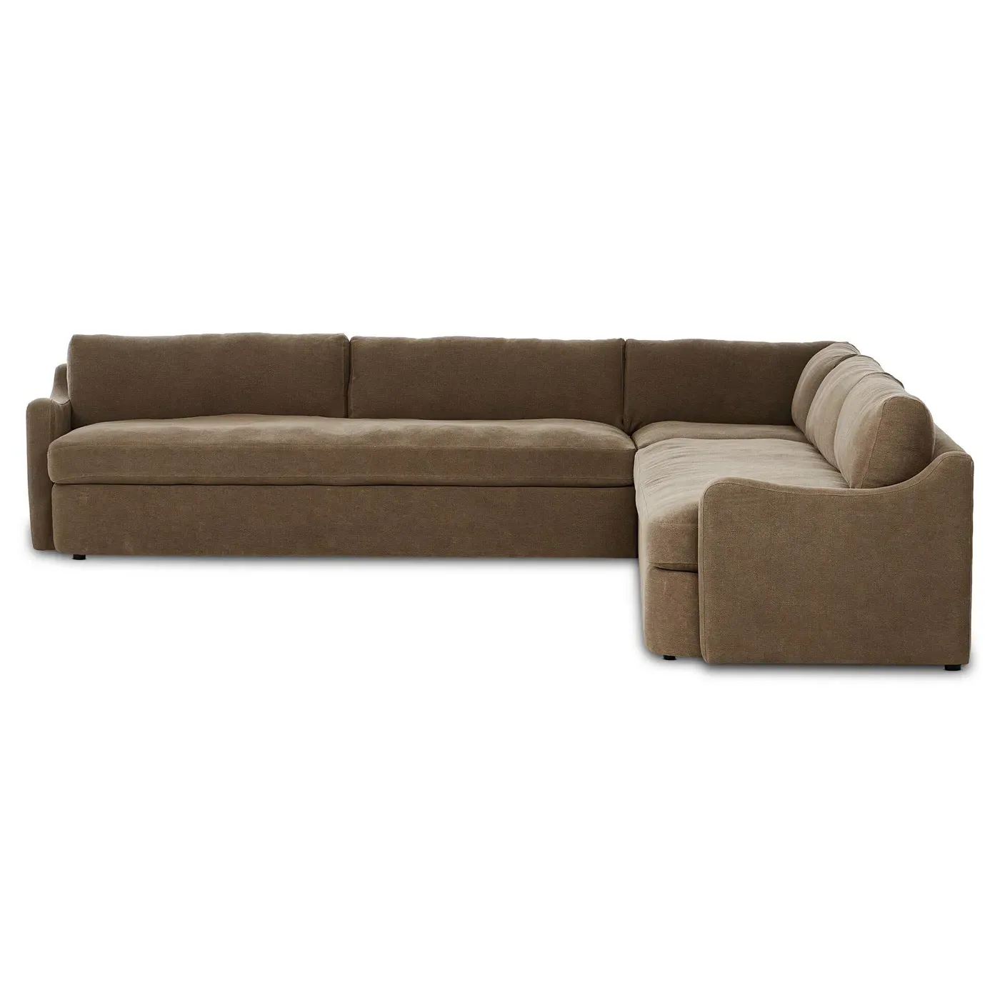 Aurelia Broadway Coffee Corner Sectional - Coffee, Linen