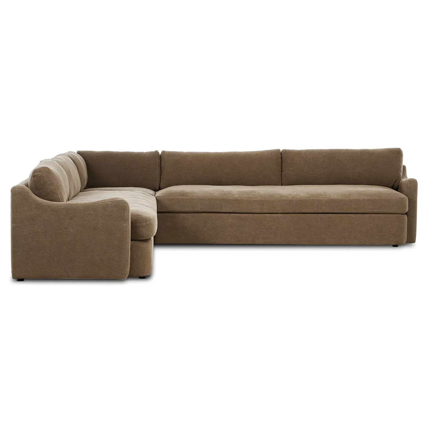 Aurelia Broadway Coffee Corner Sectional - Coffee, Linen