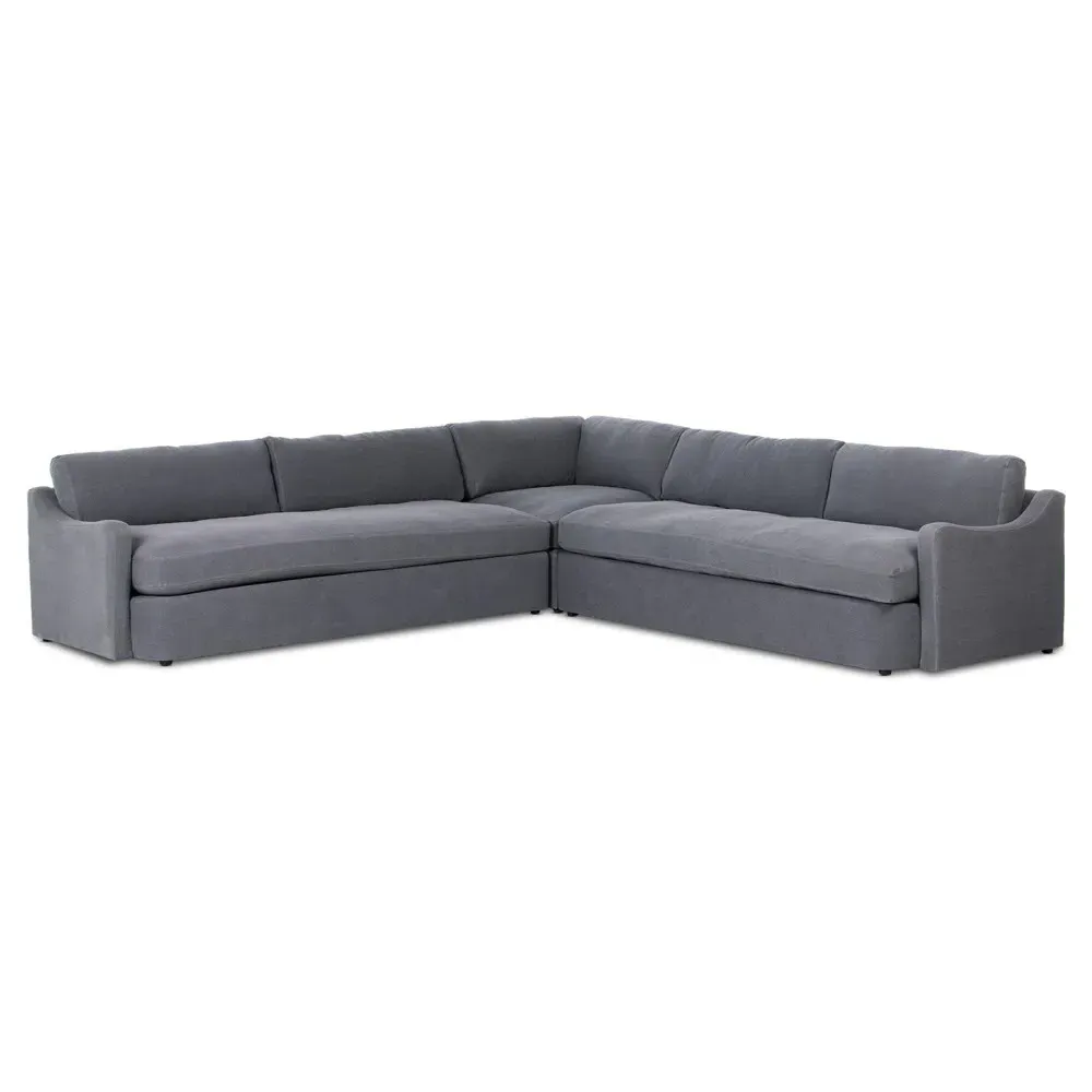 Aurelia Broadway Corner Sectional - Denim, Linen