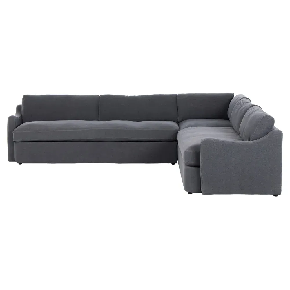 Aurelia Broadway Corner Sectional - Denim, Linen