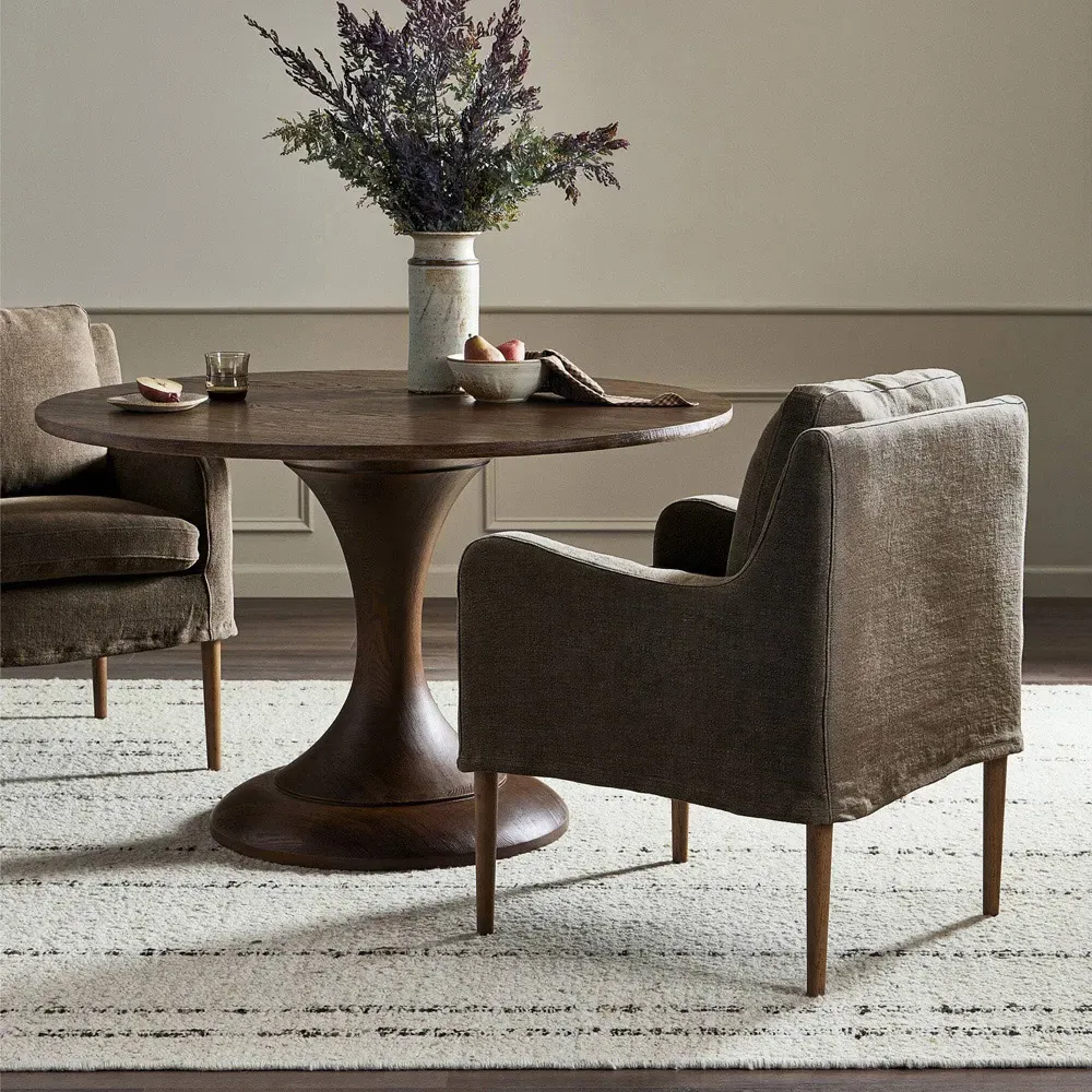 Aurelia Broadway Dining Chair - Coffee, Linen