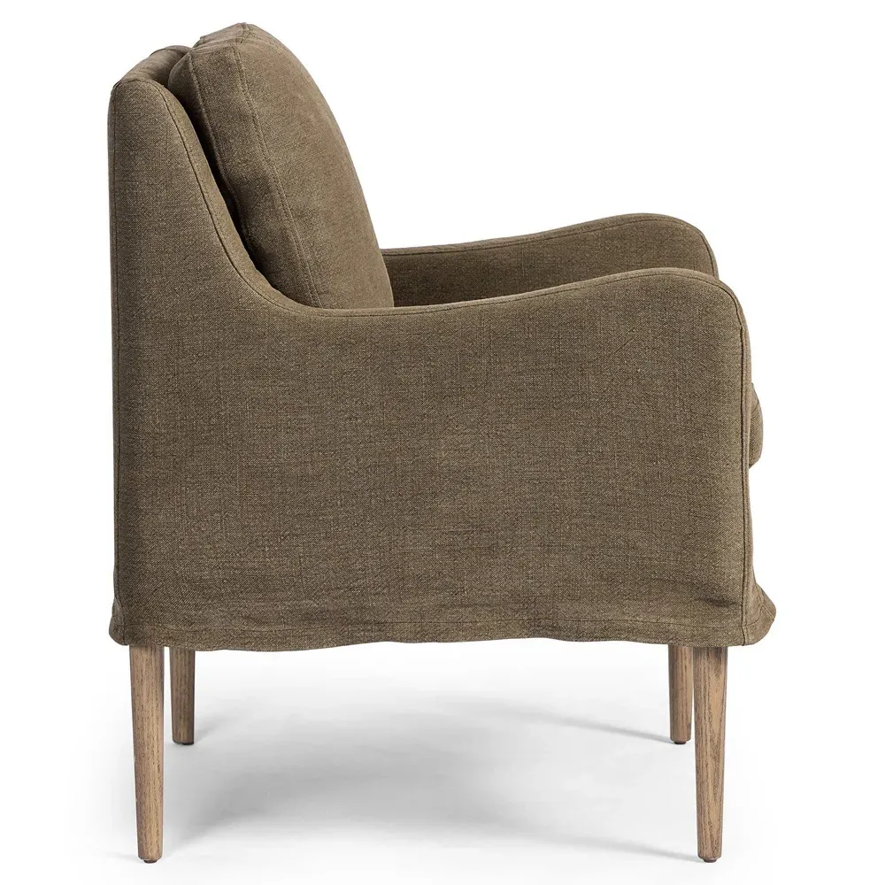 Aurelia Broadway Dining Chair - Coffee, Linen