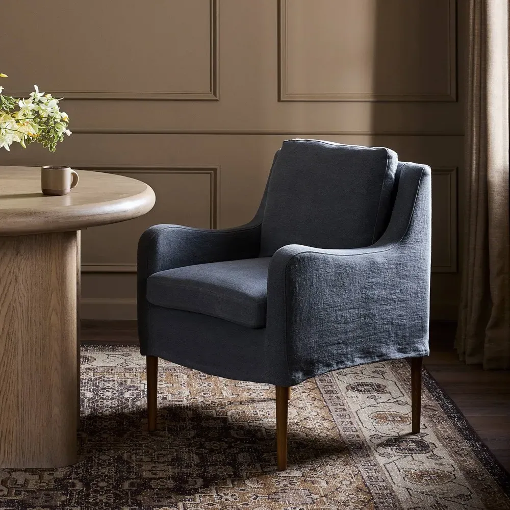 Aurelia Broadway Dining Chair - Denim, Linen