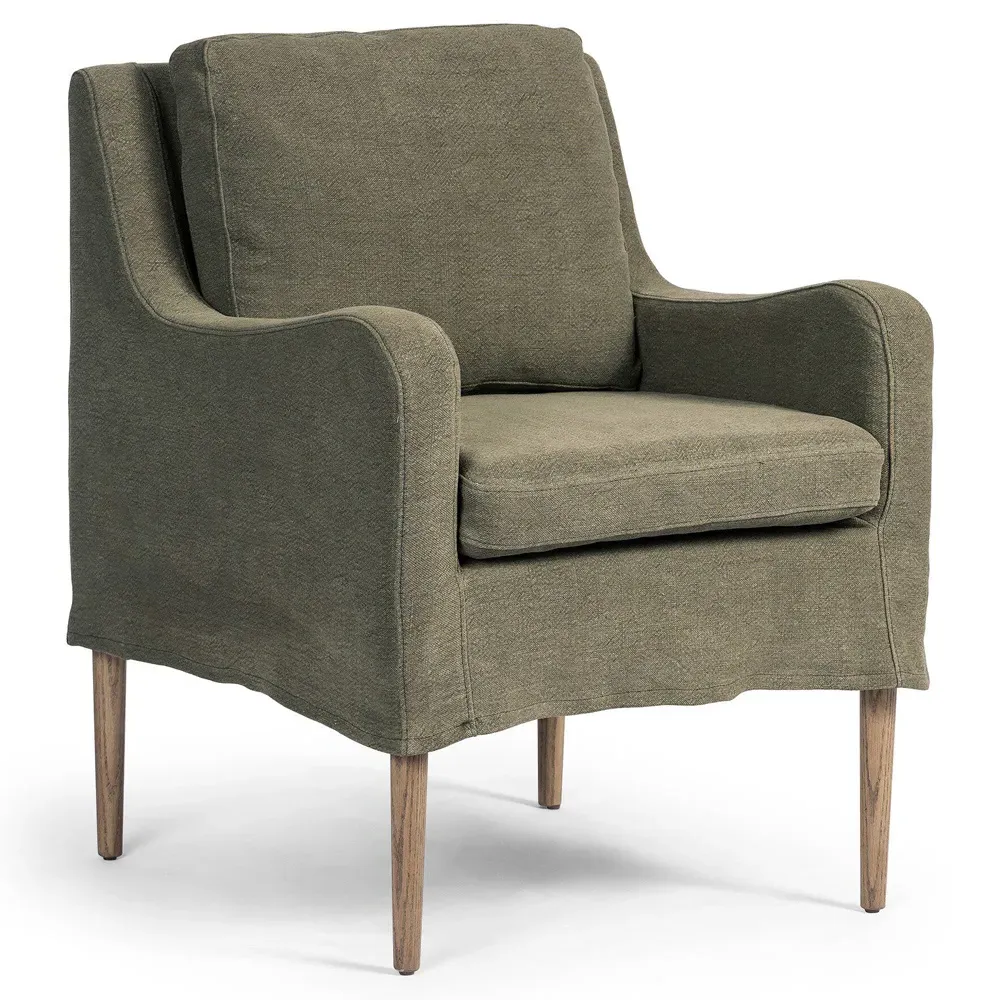 Aurelia Broadway Dining Chair - Olive, Linen