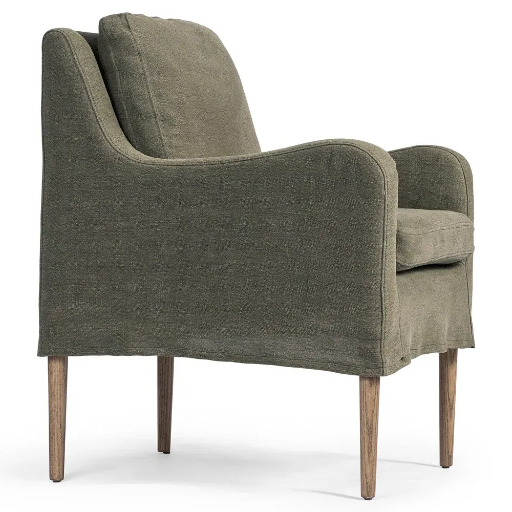 Aurelia Broadway Dining Chair - Olive, Linen