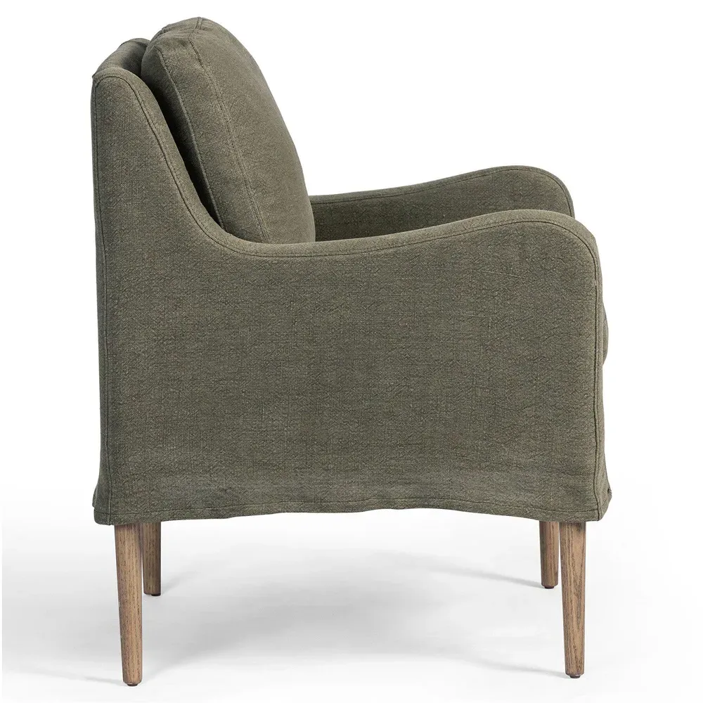 Aurelia Broadway Dining Chair - Olive, Linen