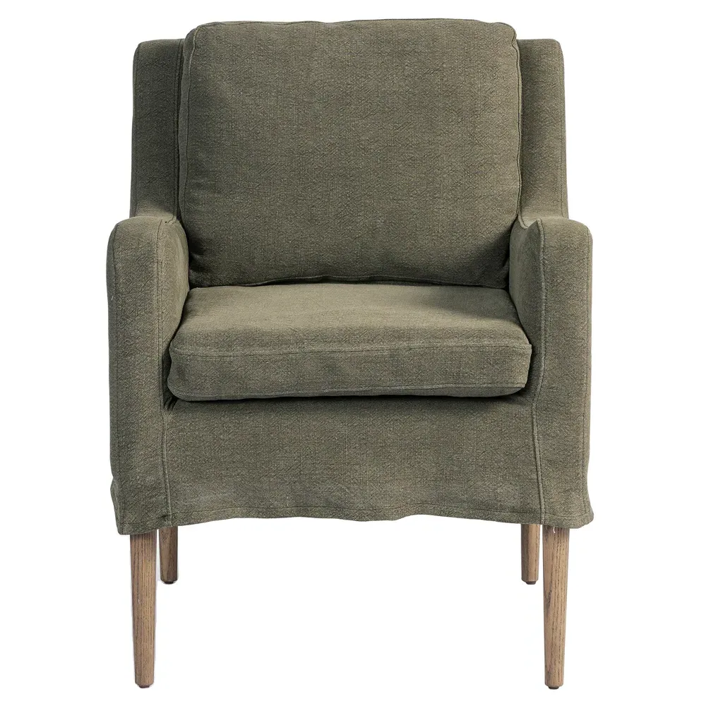 Aurelia Broadway Dining Chair - Olive, Linen image