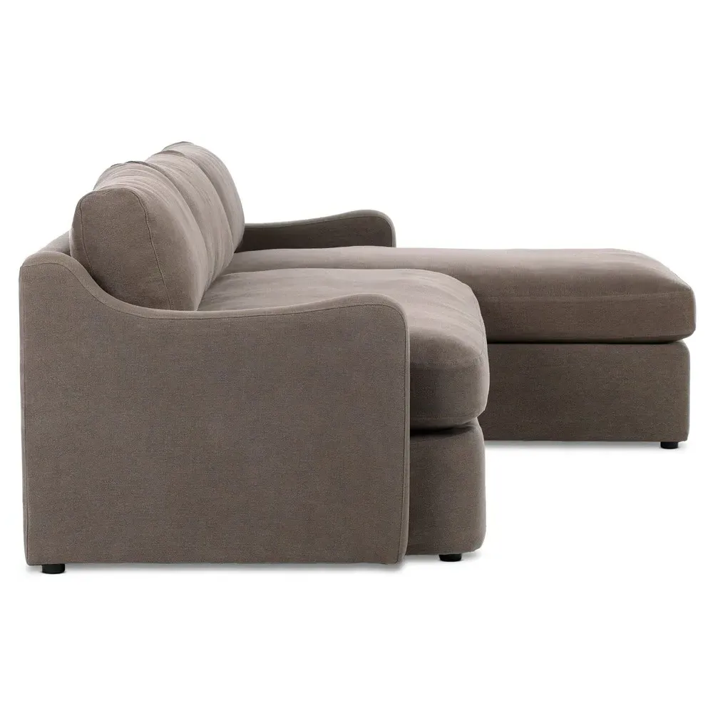 Aurelia Broadway Left Chaise Sectional - Coffee, Linen
