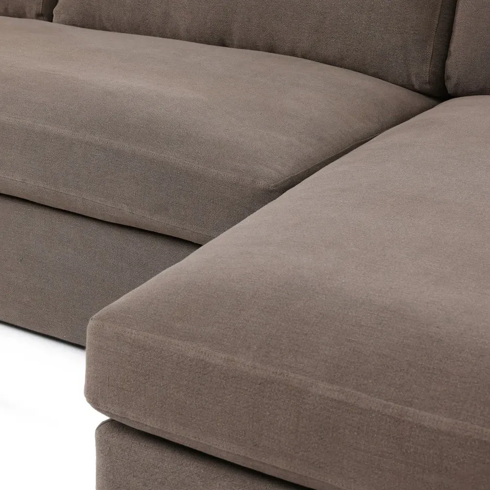 Aurelia Broadway Left Chaise Sectional - Coffee, Linen