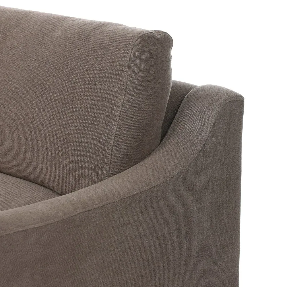 Aurelia Broadway Right Chaise Sectional - Coffee, Linen