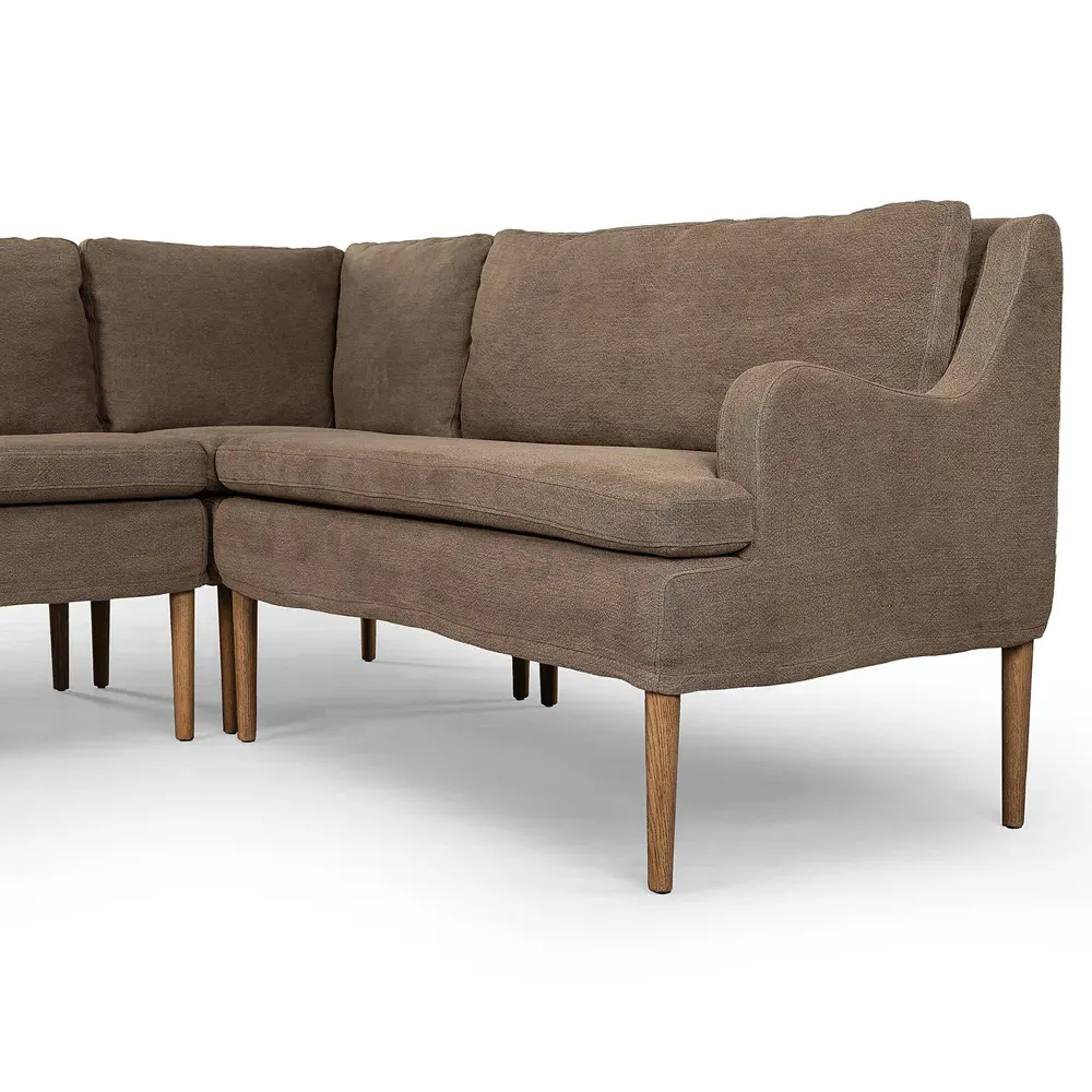 Aurelia L-Shaped Dining Banquette - Broadway Coffee, Linen