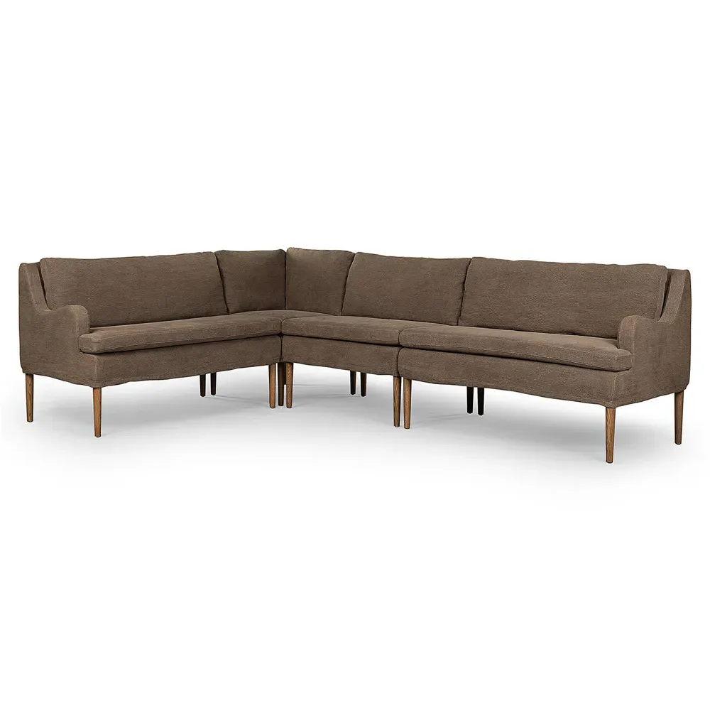 Aurelia L-Shaped Dining Banquette - Broadway Coffee, Linen