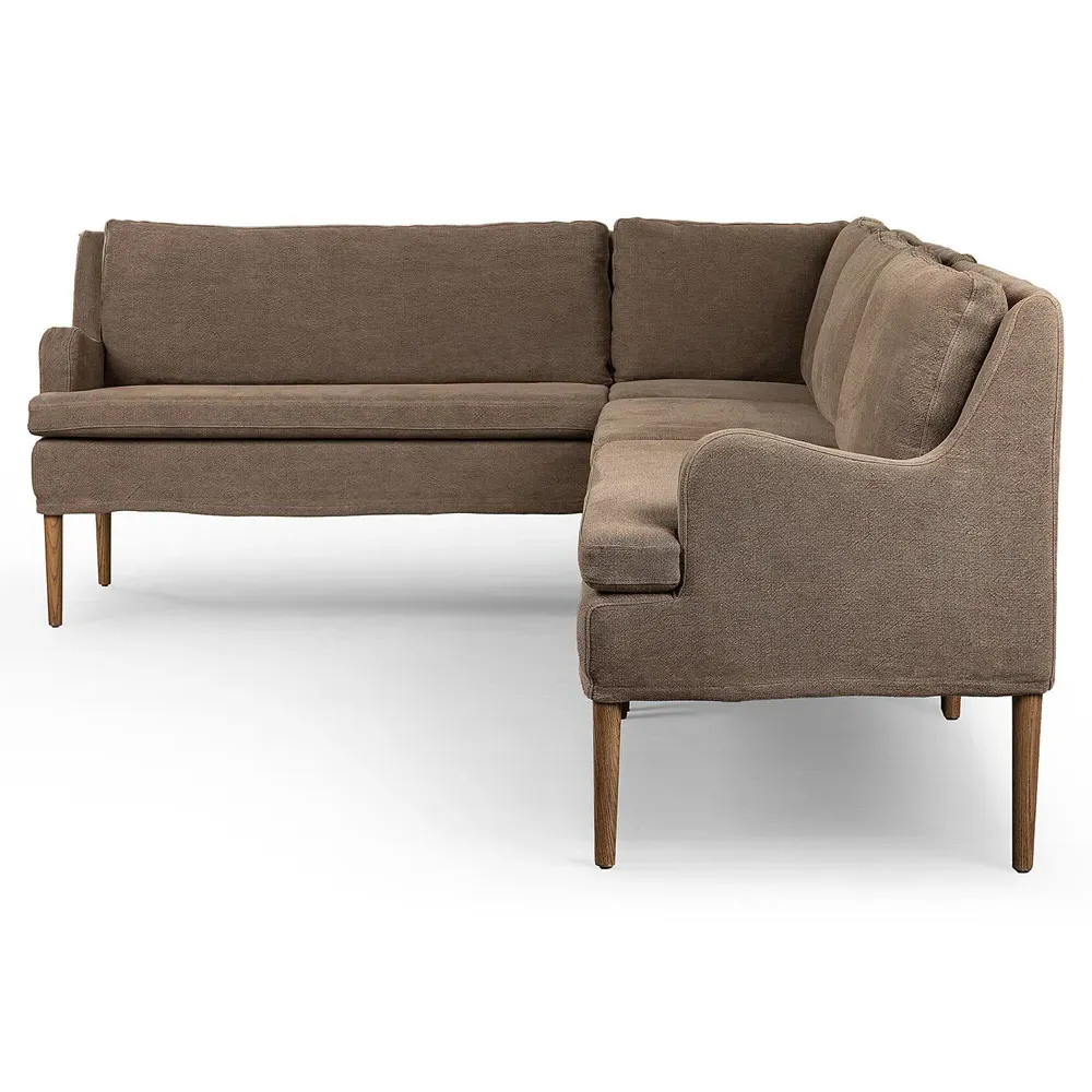 Aurelia L-Shaped Dining Banquette - Broadway Coffee, Linen